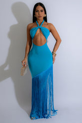 Coastal Rhythm Fringes Maxi Dress | Dress In Beauty